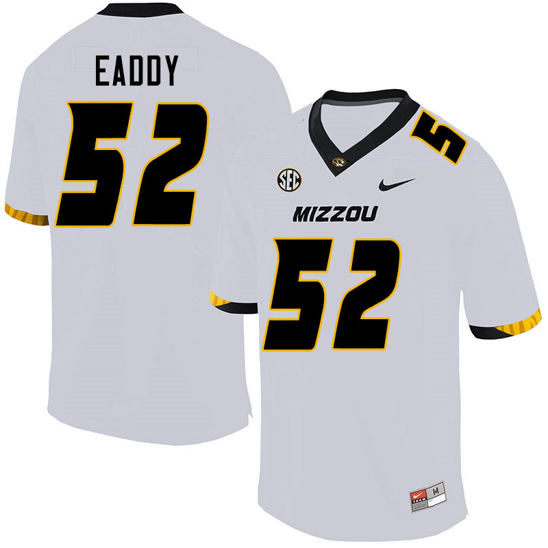 Men #52 Myles Eaddy Missouri Tigers College Football Jerseys Sale-White